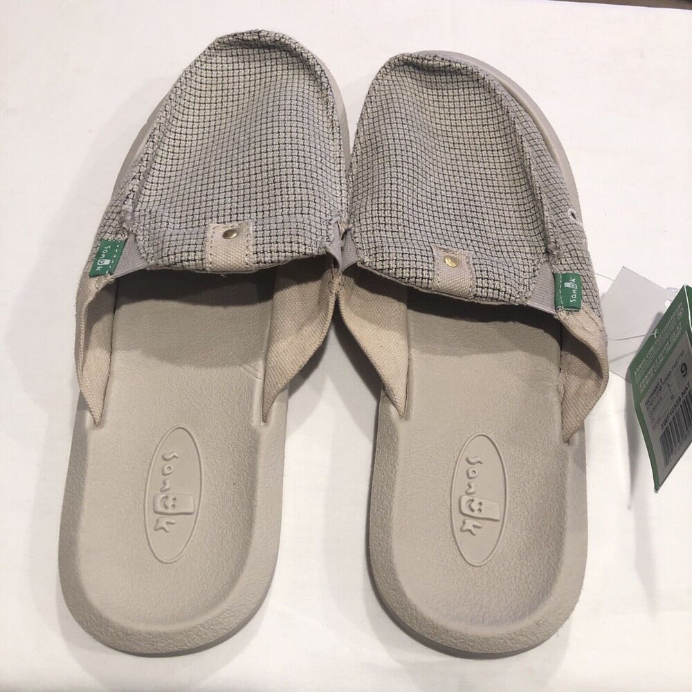 Sanuk Getaway 2 Natural Slides Womens Size 9 *NEW* With Tags